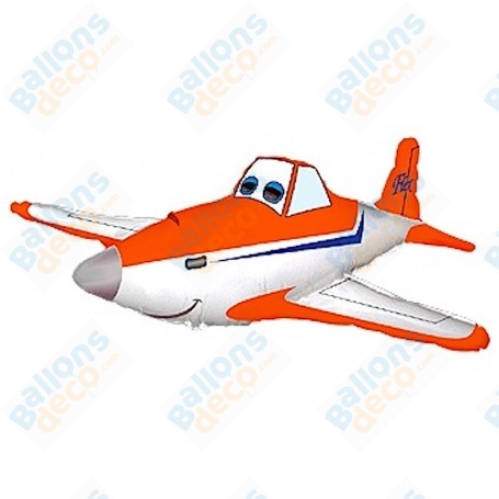 Ballon Avion Orange Plane Disney Pixar, Décorations ballons pour anniversaire.