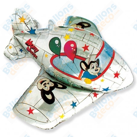 Ballon Avion Souris 3D, Flexmetal, Décorations ballons pour anniversaire.