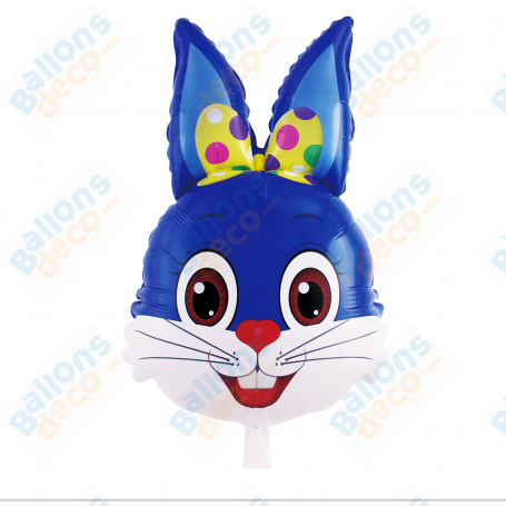 Ballon Lapin Noeud Bleu de pâques, décoration ballon anniversaire, Naissance Garçon.