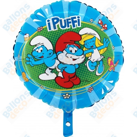 Ballon Schtroumpf en Groupe Grabo