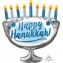 Ballon Happy Hanukkah Bougies juif