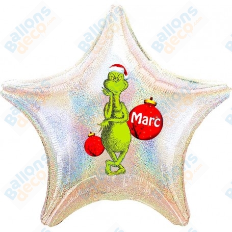 Ballon Le Grinch Personnalisable Disney Noël, Décorations ballons pour anniversaire ou Noël.