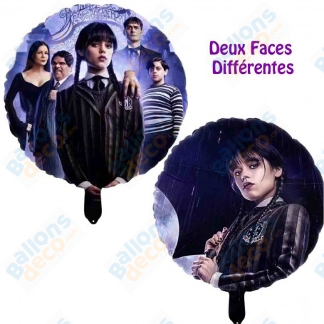 Ballon Wednesday Mercredi Addams 2 Faces