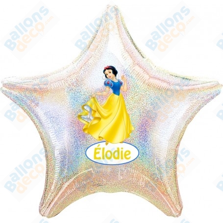 Ballon Blanche Neige Disney Personnalisable 1 face, Princesses, Décorations ballons pour anniversaire.