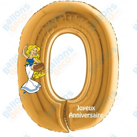 Ballon Falbala Chiffre Zéro Or de Astérix et Obélix