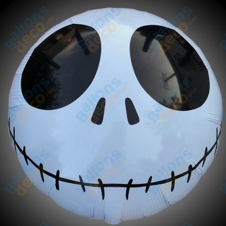 Ballon Jack Skellington rond Disney, Décorations ballons pour anniversaire et Halloween.