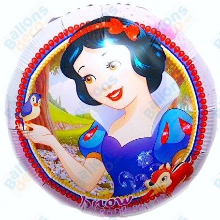 Ballon Blanche Neige Rond Disney, Princesses, Décorations ballons pour anniversaire.