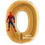 Ballon Spiderman Chiffre Zéro Or Anniversaire Marvel Avengers Disney