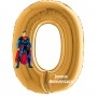 Ballon Superman Chiffre Zéro Or Anniversaire Avengers Disney