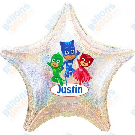 Ballon Pyjamasques Personnalisable Disney 1 face, Décorations ballons pour anniversaire.