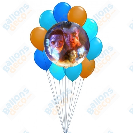 Ballons Avatar 2 Anniversaire en Grappe Disney Jack Sully et Neytiri, décorations ballon d'anniversaire.