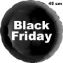 Ballon Black Friday Rond Noir Mylar 45 cm