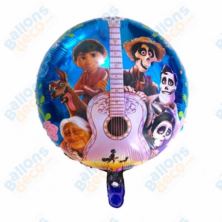 Ballon Coco Miguel et Hector Bleu Disney, Pixar, Décorations ballons pour anniversaire.