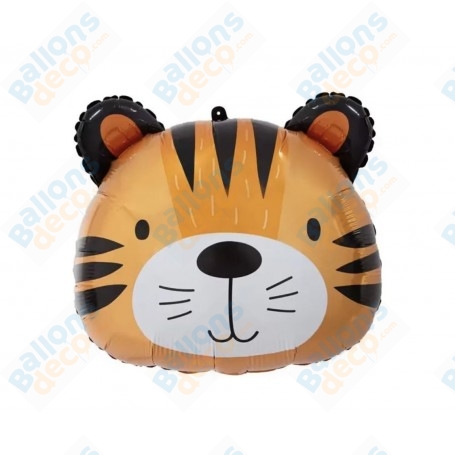 Ballon Tigre Orange Dessin Animé, décorations ballon animaux de la jungle, décoration Anniversaire, Naissance.