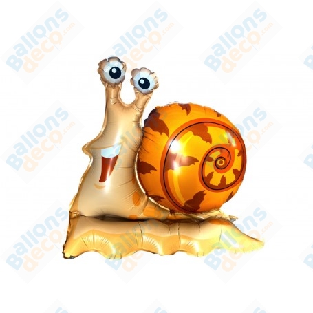 Ballon Escargot beige et marron effet 3D, décoration ballon anniversaire ou Bob L'éponge.