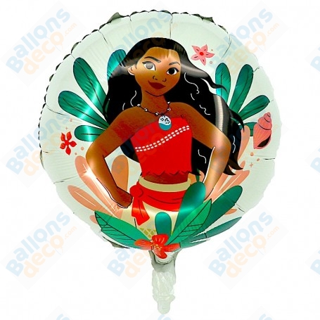 Ballon Vaiana Dessin Princesse Disney, Décorations ballons pour anniversaire.