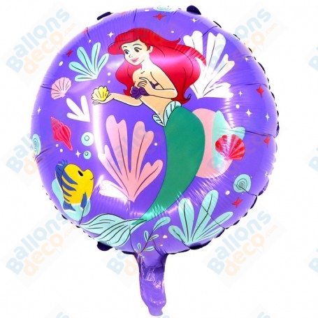 Ballon Ariel la petite Sirène Dessin Princesse Disney, Décorations ballons pour anniversaire.