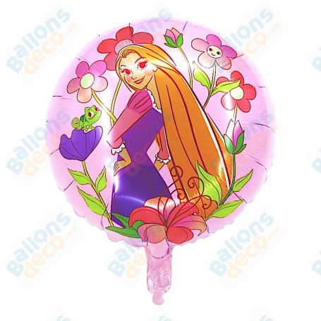 Ballon Princesse Raiponce Fleurs Dessin Disney, Décorations ballons pour anniversaire.