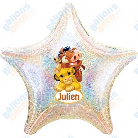 Ballon Simba Timon et Pumba Le Roi Lion Personnalisable Disney 1 face, Décorations ballons pour anniversaire.