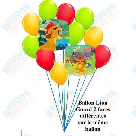 Ballons Le Roi Lion Guard 2 Faces en Grappe Disney, Décorations ballons pour anniversaire.
