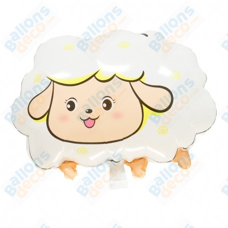 Ballon Mouton Blanc Coton, décoration ballon animaux de la ferme, stand de pull en laine.