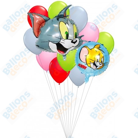 Ballon Tom et Jerry en Grappe Dessin Animé