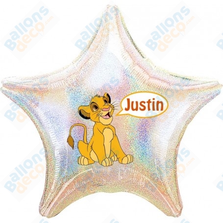 Ballon Simba Le Roi Lion Disney Personnalisable Disney 1 face, Décorations ballons pour anniversaire.