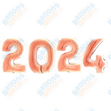 Ballons Rose Gold 2024 Nouvel an