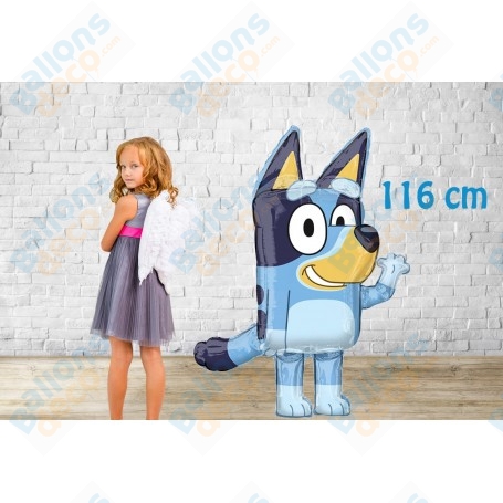 Ballon Bluey Chien Bleu Disney Marcher 116 cm, Décorations ballons pour anniversaire.