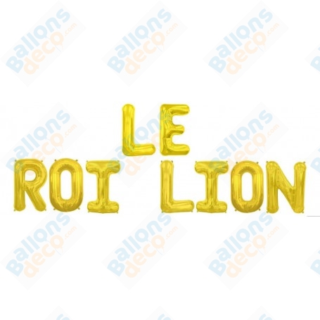 Ballons Le Roi Lion Lettres Or Disney, Décorations ballons pour anniversaire.