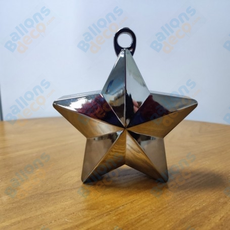Contrepoids Ballons Forme Etoile x 2 Couleur Noir, Décorations ballons pour anniversaire.