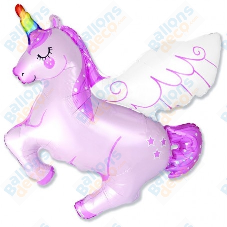 Ballon Licorne Rose Pastel Géante, décoration ballon Anniversaire, unicorn, Grabo