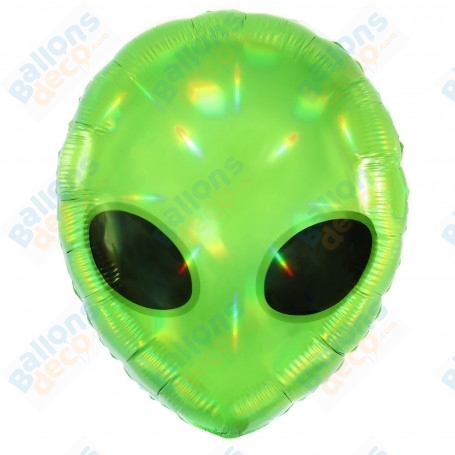 Ballon Tête Alien Holographique