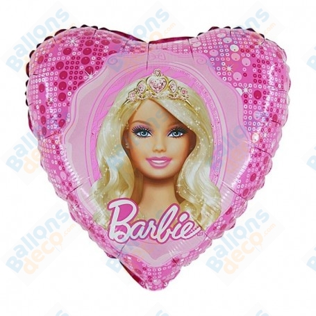 Ballon Barbie Coeur Rose Princesse