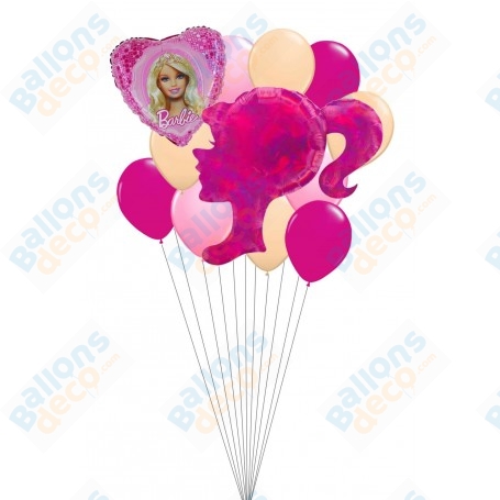 Ballons Barbie Tête en Grappe