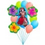 Ballons Vaiana en Grappe Fleurs Disney Moana
