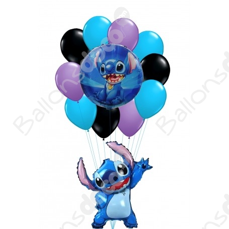Ballons Stitch en Grappe 12 Ballons - Ballons Disney 