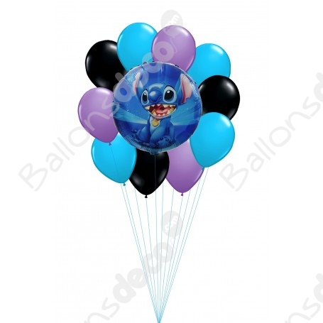 Ballons Stitch en Grappe 11 Ballons - Ballons Disney 