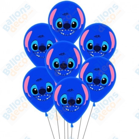 Ballons Stitch Bleus x10 Ballons Disney