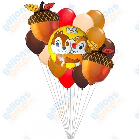 Ballons Tic et Tac Disney en Grappe Luxe Anniversaire, Décorations ballons pour anniversaire.