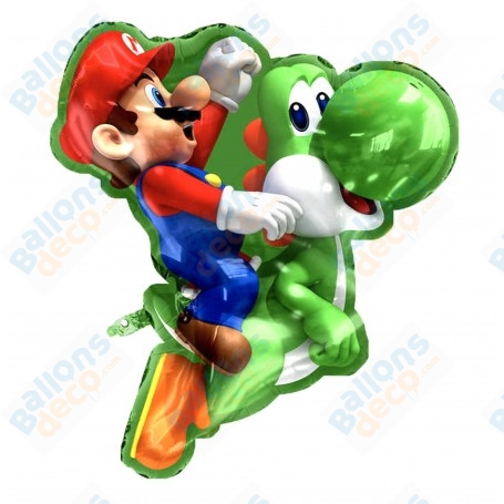 Ballon Super Mario et Yoshi Gaming Anniversaire