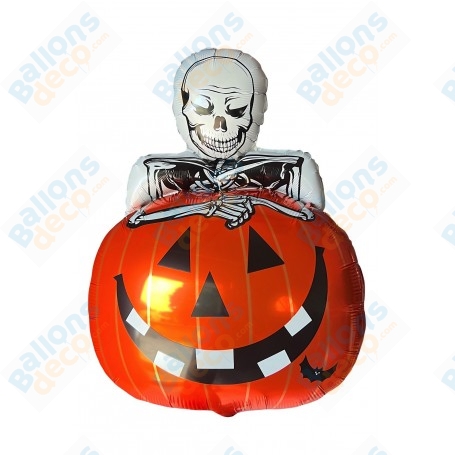 Ballon Citrouille Squelette Halloween