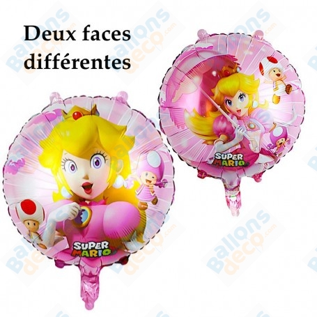 Ballon Princesse Peach 2 Faces Super Mario Bros