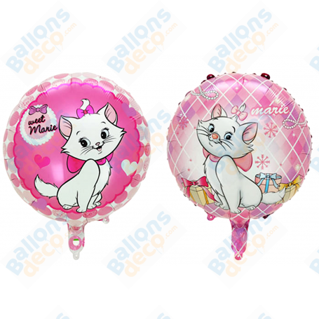 Ballon Marie des Aristochats 2 Faces Disney, Décorations ballons pour anniversaire.