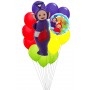 Ballons Tinky Winky Violet des Télétubbies en Grappe Anniversaire