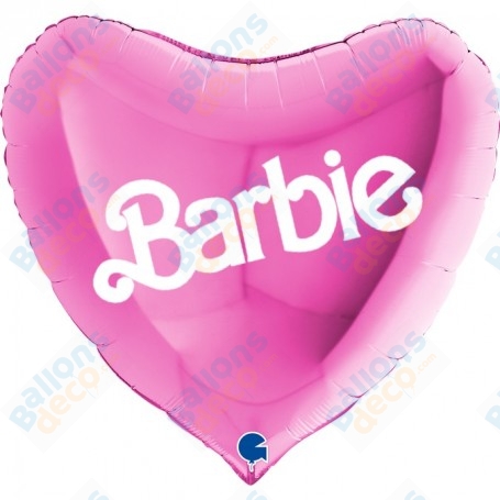 Ballon Coeur Barbie 86 cm Rose Vif