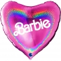 Ballon Coeur Barbie 86 cm Holographique