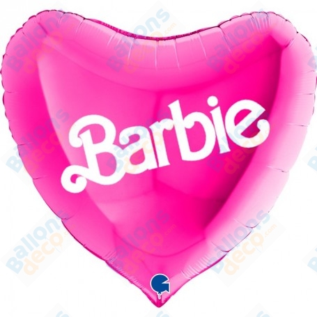 Ballon Coeur Barbie 86 cm Magenta