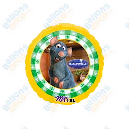 Ballon Ratatouille rond de 45 cm Disney, Décorations ballons pour anniversaire.