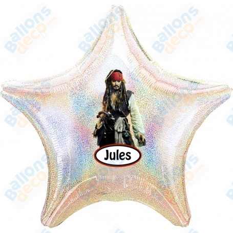 Ballon Jack Sparrow Pirate des Caraïbes Personnalisable Anniversaire Disney 1 face